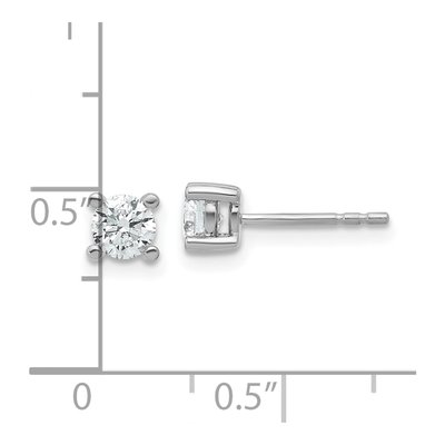 14K White Gold 5/8 ct tw 4.4mm Round Lab-Grown Diamond Stud Earrings – view 6