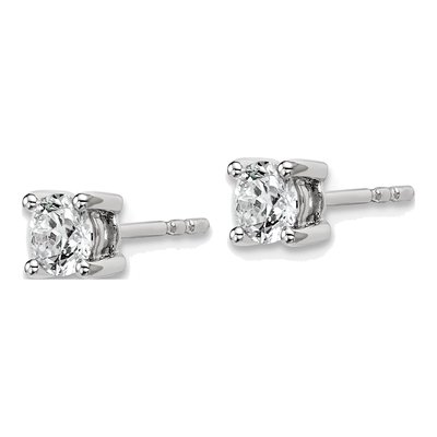 14K White Gold 5/8 ct tw 4.4mm Round Lab-Grown Diamond Stud Earrings – view 3