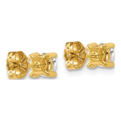 14K Yellow Gold 3/4 ct tw 4.5mm Round Lab-Grown Diamond Stud Earrings – view 5