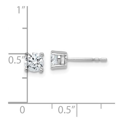 14K White Gold 3/4 ct tw 4.5mm Round Lab-Grown Diamond Stud Earrings – view 5