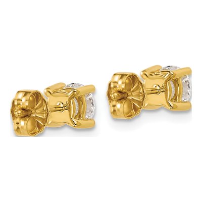 14K Yellow Gold 1 ct tw 5mm Round Lab-Grown Diamond Stud Earrings – view 6