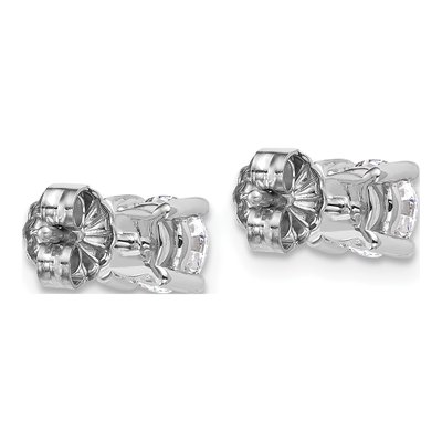 14K White Gold 1 ct tw 5mm Round Lab-Grown Diamond Stud Earrings – view 5
