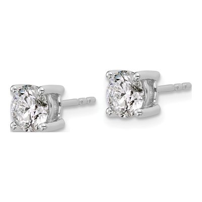 14K White Gold 1 1/2 ct tw 5.8mm Round Lab-Grown Diamond Stud Earrings – view 3