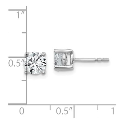 14K White Gold 1 1/2 ct tw 5.8mm Round Lab-Grown Diamond Stud Earrings – view 6