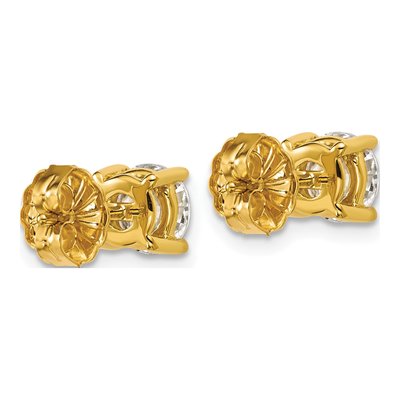 14K Yellow Gold 2 ct tw 6.5mm Round Lab-Grown Diamond Stud Earrings – view 6