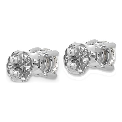 14K White Gold 2 ct tw 6.5mm Round Lab-Grown Diamond Stud Earrings – view 5
