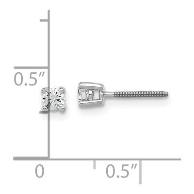 14K White Gold 1/5 ct tw 3mm Round Lab-Grown Diamond Stud Earrings – view 6