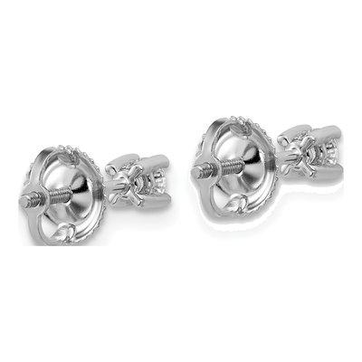 14K White Gold 1/5 ct tw 3mm Round Lab-Grown Diamond Stud Earrings – view 5