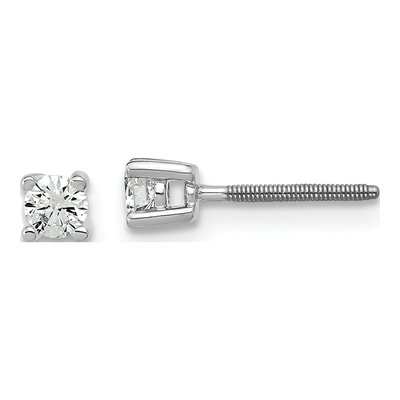 14K White Gold 1/5 ct tw 3mm Round Lab-Grown Diamond Stud Earrings