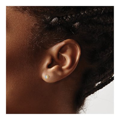 14K Yellow Gold 1/4 ct tw 3.2mm Round Lab-Grown Diamond Stud Earrings – view 5