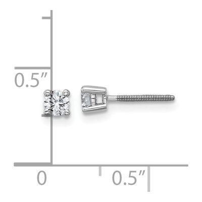 14K White Gold 1/4 ct tw 3.2mm Round Lab-Grown Diamond Stud Earrings – view 6