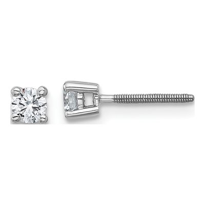 14K White Gold 1/4 ct tw 3.2mm Round Lab-Grown Diamond Stud Earrings