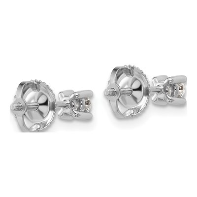 14K White Gold 1/4 ct tw 3.2mm Round Lab-Grown Diamond Stud Earrings – view 5