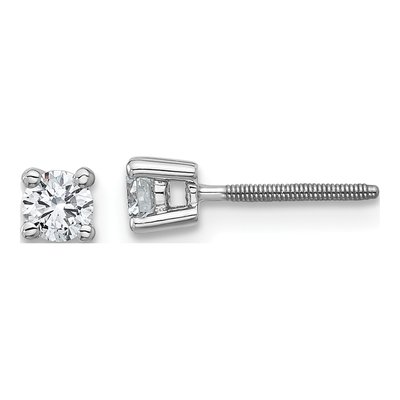 14K White Gold 1/3 ct tw 3.5mm Round Lab-Grown Diamond Stud Earrings