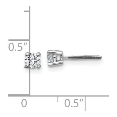 14K White Gold 1/3 ct tw 3.5mm Round Lab-Grown Diamond Stud Earrings – view 6