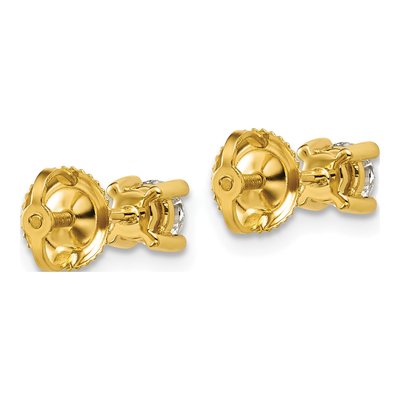14K Yellow Gold 1/2 ct tw 4mm Round Lab-Grown Diamond Stud Earrings – view 6