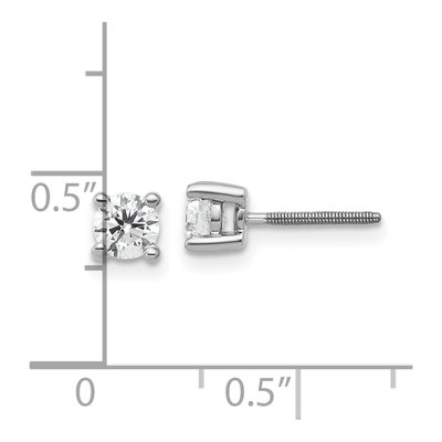 14K White Gold 1/2 ct tw 4mm Round Lab-Grown Diamond Stud Earrings – view 6
