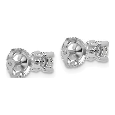 14K White Gold 1/2 ct tw 4mm Round Lab-Grown Diamond Stud Earrings – view 5