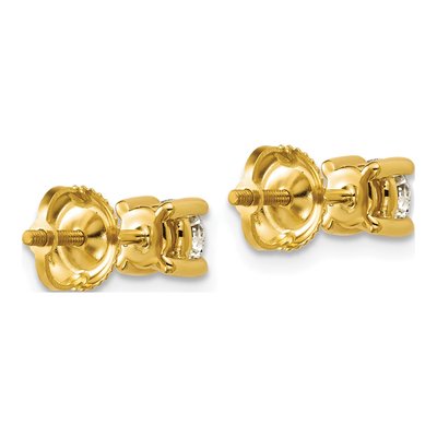 14K Yellow Gold 5/8 ct tw 4.4mm Round Lab-Grown Diamond Stud Earrings – view 5