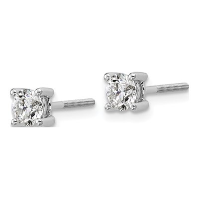 14K White Gold 3/4 ct tw 4.5mm Round Lab-Grown Diamond Stud Earrings – view 3