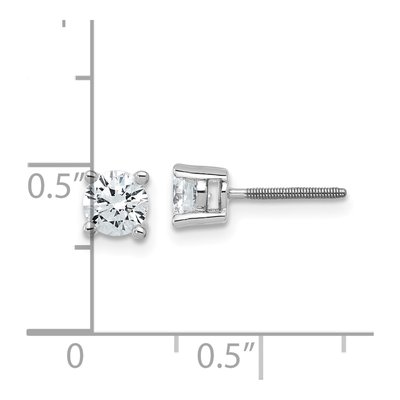 14K White Gold 3/4 ct tw 4.5mm Round Lab-Grown Diamond Stud Earrings – view 6