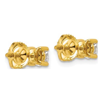 14K Yellow Gold 3/4 ct tw 4.5mm Round Lab-Grown Diamond Stud Earrings – view 5
