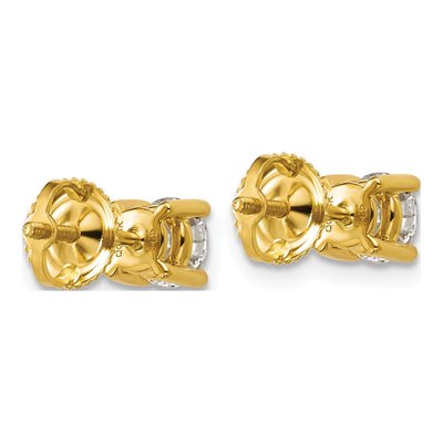 14K Yellow Gold 1 ct tw 5mm Round Lab-Grown Diamond Stud Earrings – view 6