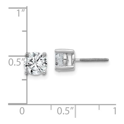 14K White Gold 1 1/2 ct tw 5.8mm Round Lab-Grown Diamond Stud Earrings – view 5