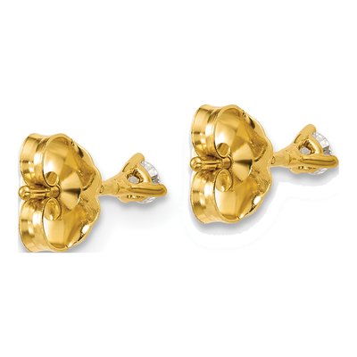 14K Yellow Gold 1/10 ct tw 2.4mm Round Lab-Grown Diamond Stud Earrings – view 6