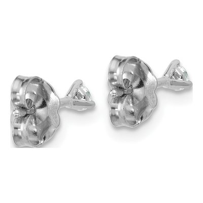 14K White Gold 1/10 ct tw 2.4mm Round Lab-Grown Diamond Stud Earrings – view 6