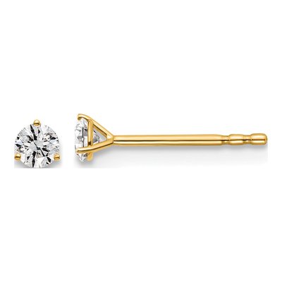 14K Yellow Gold 1/6 ct tw 2.6mm Round Lab-Grown Diamond Stud Earrings