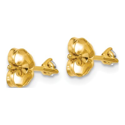 14K Yellow Gold 1/6 ct tw 2.6mm Round Lab-Grown Diamond Stud Earrings – view 7