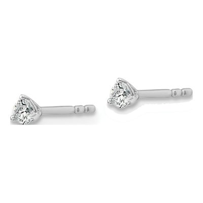 14K White Gold 1/6 ct tw 2.6mm Round Lab-Grown Diamond Stud Earrings – view 3