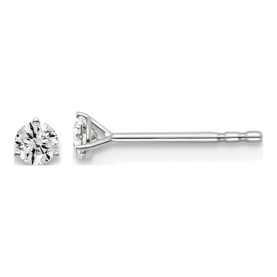 14K White Gold 1/6 ct tw 2.6mm Round Lab-Grown Diamond Stud Earrings
