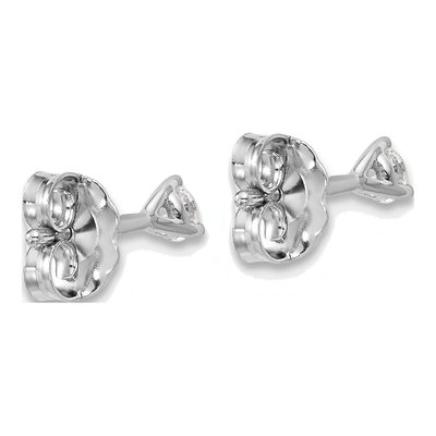 14K White Gold 1/6 ct tw 2.6mm Round Lab-Grown Diamond Stud Earrings – view 6