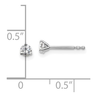 14K White Gold 1/5 ct tw 3mm Round Lab-Grown Diamond Stud Earrings – view 6