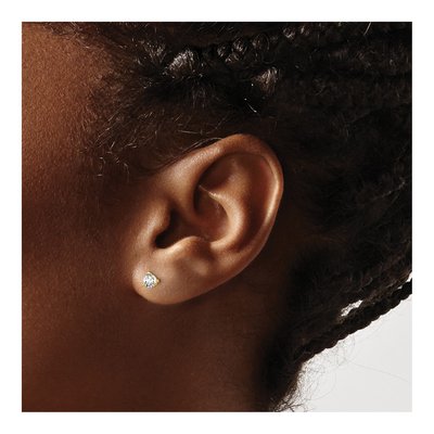 14K Yellow Gold 1/4 ct tw 3.2mm Round Lab-Grown Diamond Stud Earrings – view 5