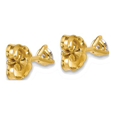 14K Yellow Gold 1/4 ct tw 3.2mm Round Lab-Grown Diamond Stud Earrings – view 6