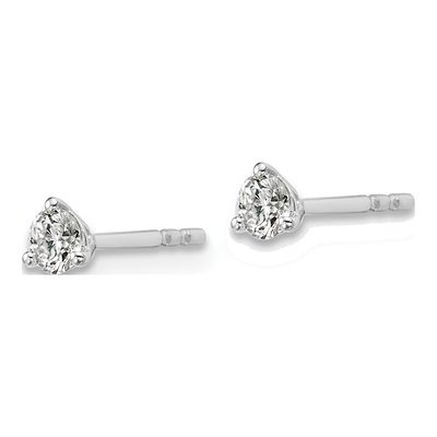 14K White Gold 1/4 ct tw 3.2mm Round Lab-Grown Diamond Stud Earrings – view 3
