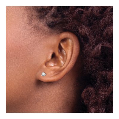 14K White Gold 1/4 ct tw 3.2mm Round Lab-Grown Diamond Stud Earrings – view 4