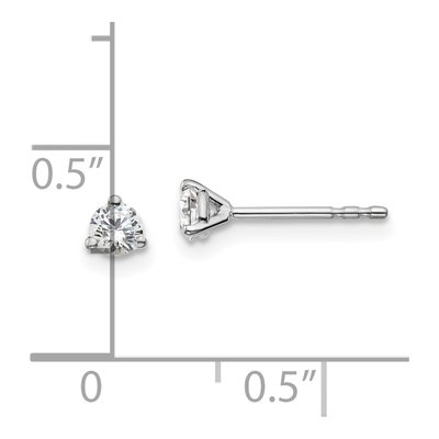 14K White Gold 1/4 ct tw 3.2mm Round Lab-Grown Diamond Stud Earrings – view 6