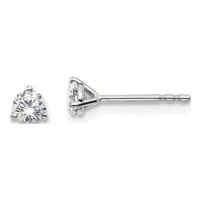 14K White Gold 1/3 ct tw 3.5mm Round Lab-Grown Diamond Stud Earrings