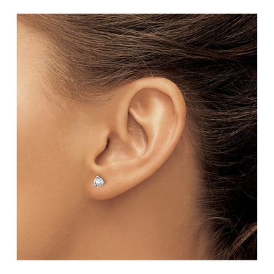 14K White Gold 1/3 ct tw 3.5mm Round Lab-Grown Diamond Stud Earrings – view 4