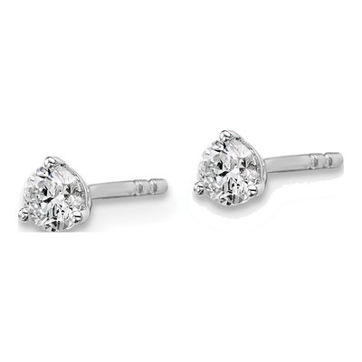 14K White Gold 1/3 ct tw 3.5mm Round Lab-Grown Diamond Stud Earrings – view 3