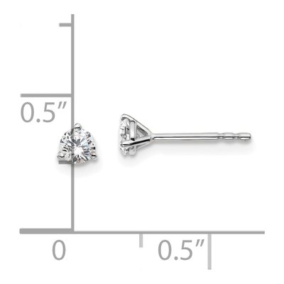 14K White Gold 1/3 ct tw 3.5mm Round Lab-Grown Diamond Stud Earrings – view 6