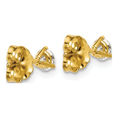14K Yellow Gold 3/8 ct tw 3.5mm Round Lab-Grown Diamond Stud Earrings – view 6