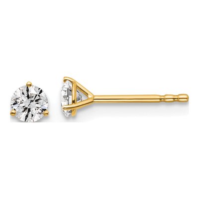 14K Yellow Gold 3/8 ct tw 3.5mm Round Lab-Grown Diamond Stud Earrings