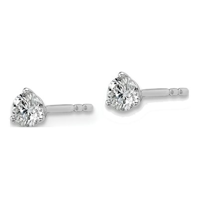 14K White Gold 3/8 ct tw 3.5mm Round Lab-Grown Diamond Stud Earrings – view 4