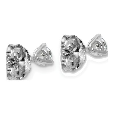14K White Gold 3/8 ct tw 3.5mm Round Lab-Grown Diamond Stud Earrings – view 6