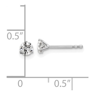 14K White Gold 3/8 ct tw 3.5mm Round Lab-Grown Diamond Stud Earrings – view 7